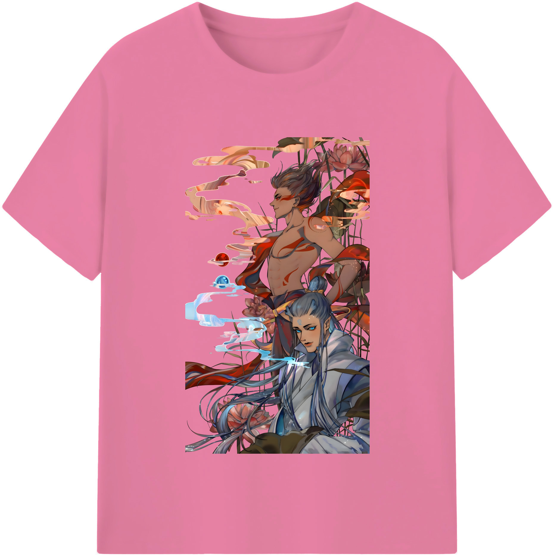 （画像用） Ne Zha 2 ナタ 魔童の大暴れ 綿100％半袖Tシャツ（フロントプリント）